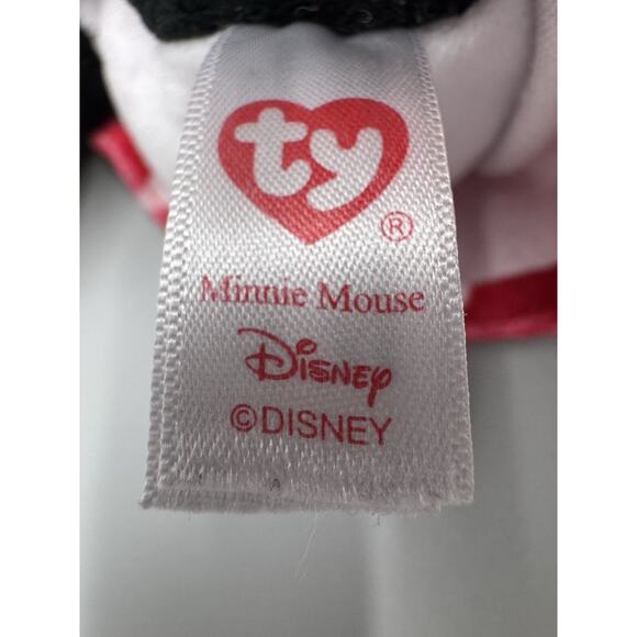 Ty Minnie Mouse Plush Doll Red Polka Dot Dress 7" Stuffed Animal - Picture 4 of 6
